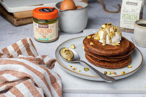 Immagine della ricetta Pancakes di albumi al cacao con Pistacchio Protein