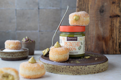 Immagine della ricetta Mini krapfen alla crema di Pistacchio 100%