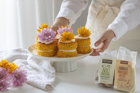 Carrot cake con farina di mandorle e noci brasiliane