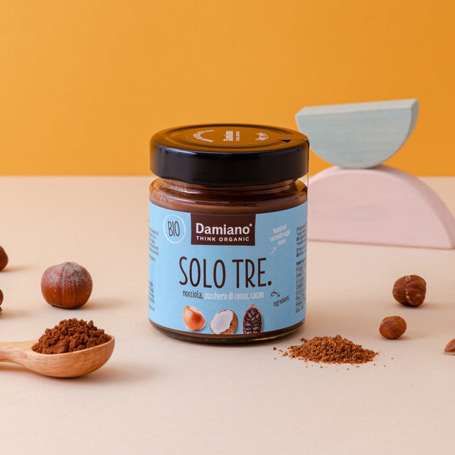 Immagine rappresentativa del prodotto Solo Tre: Nocciola, Zucchero di cocco, Cacao