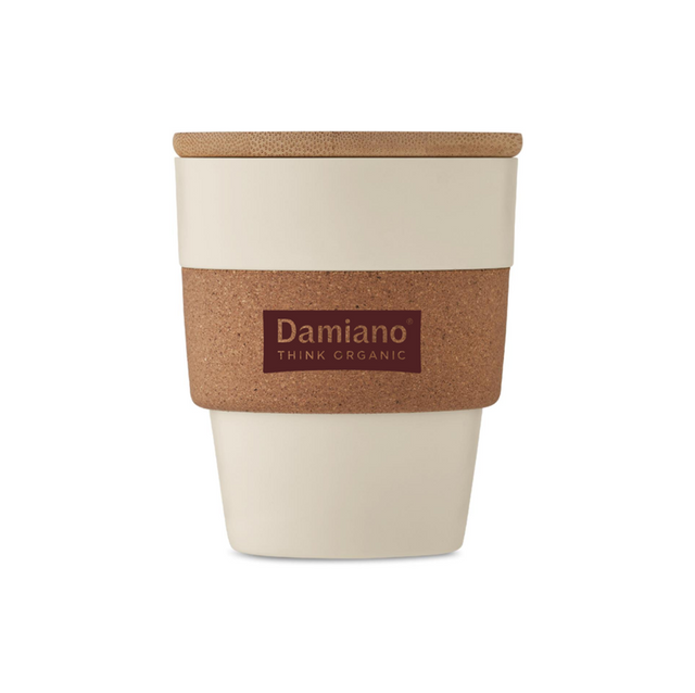 Image représentative du produit Bicchiere ecosostenibile con coperchio in bambù