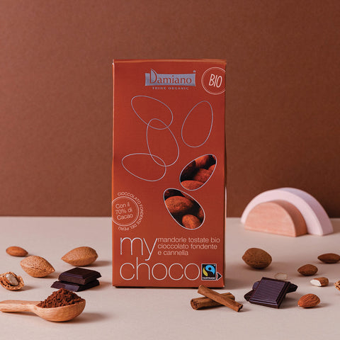 Image représentative du produit Amandes enrobées de chocolat noir à la cannelle - My Choco