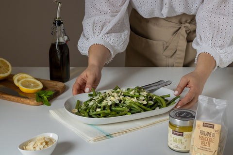 Insalata con fagiolini e Tahin